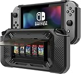Nintendo Switch Case Stand [Stores 5 Games] Slim Compact Multi Angle Holder Play Stand for 2017 -Black