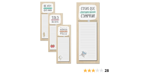 PACK 4 BLOC NOTAS IMAN CON LÁPIZ DISEÑO FRASES 4M 1 POR ...