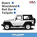 Torx Screws For Jeep Wrangler CJ YJ TJ 1976-2006 Doors | Windshield | Roll Bar | Tailgate | High Grade 8 Anti-Strip Steel (Pack of 50)