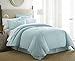 ienjoy Home Hotel Collection Soft Brushed Microfiber Duvet Cover Set, Queen, Aqua