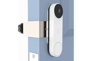 VMEI Anti-Theft Doorbell Mount Design for Google Nest Doorbell (Battery),No Drill,Not Rust, Not Block Doorbell Sensor, Metal Doorbell Door Mount for Home Apartment Office Room Renters-Silver