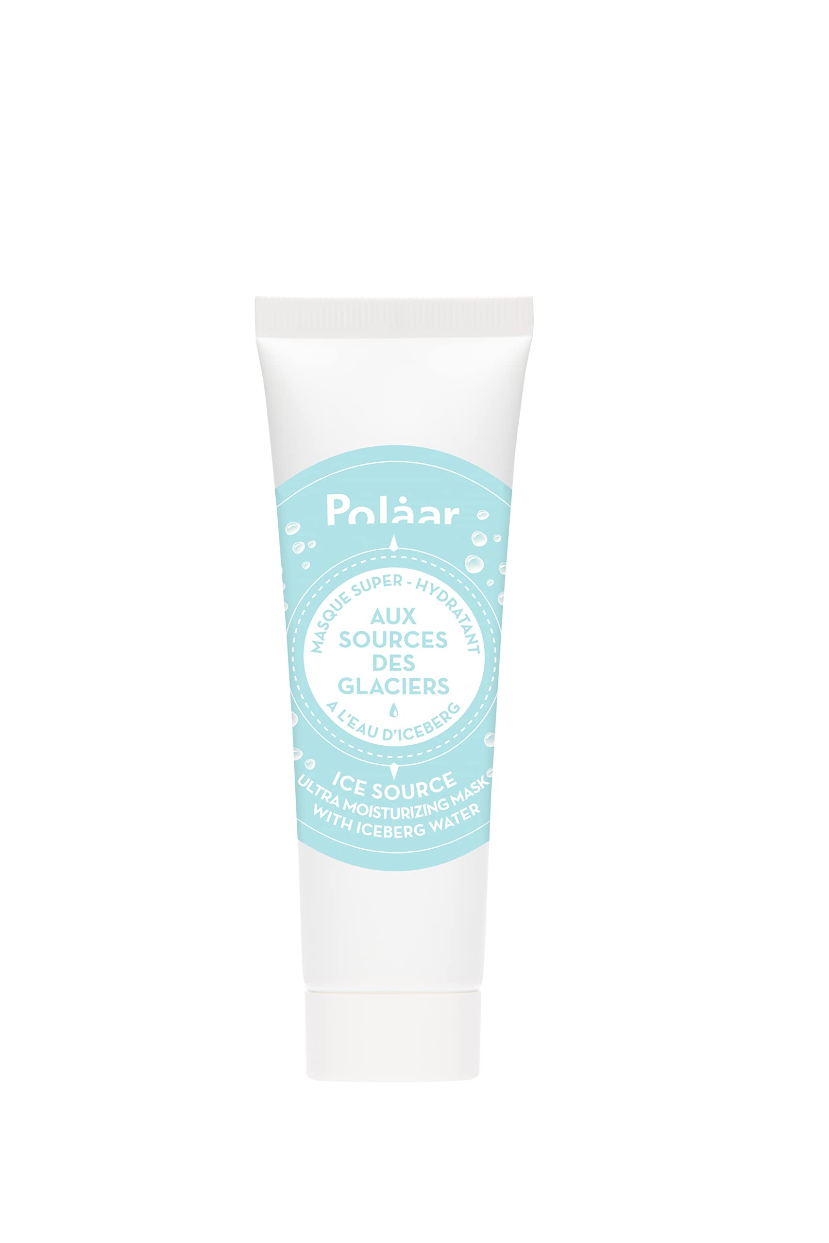 Polåar - Ultra Moisturizing Mask with Iceberg Water & Hyaluronic Acid - All Skin Types, Even Sensitive - 95% Naturalness, Vegan, Made in France - 50 ml