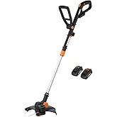 Worx String Trimmer/Edger/Lawn Mower 3-in-1 Grass Trimmer GT Revolution 20V 12" (2 Batteries & Charger Included) WG170