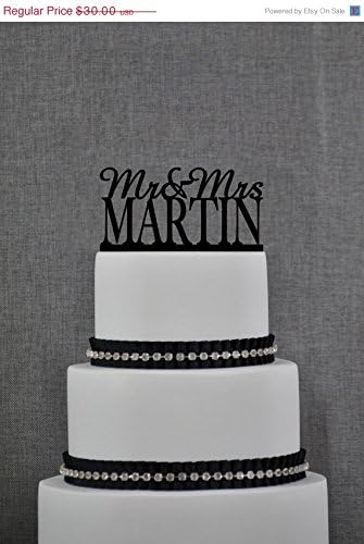 Mr and Mrs Cake Topper Personalized Last Name Wedding Cake Toppers Custom Wedding Topper Perfect Engagement Gift Unique Topper S007
