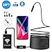 USB Endoscope, Searick 1200P Semi-rigid Wireless Wifi Borescope Inspection Camera 2.0 MP HD Snake Camera for Android & IOS Smartphone, Iphone, Samsung, Ipad, Table, Black (33FT)