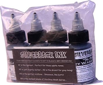 Buy Traditional Tattoo Supply Silverback Ink 1oz Set Of 4 Bottles Black Grey Tattoo Ink Black 30 Ml Online At Low Prices In India Amazon In