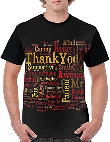 Jingclor Men's Abstract Letters Short Sleeve T-Shirt O-Neck Casual T-Shirts