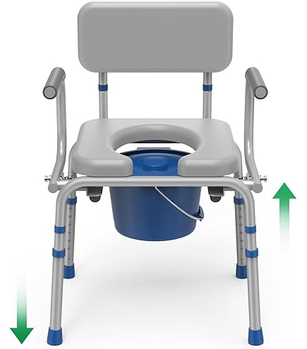 Potty Seat Bedside Commodes For Seniors 4-in-1 Raised Toilet Seat