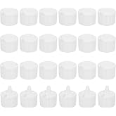 PATIKIL 24 Pcs 24/410 Flip Bottle Top Dispensing Caps, Plastic Squeeze Bottles Dispensing Cap Spout Flip Replacement Top for Shampoo Moisturizer, White