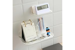 1PCS Wall Mount Folding Shelf, Plastic Foldable Organizer Shelf for Kitchen, Bathroom, Office and Utility Room