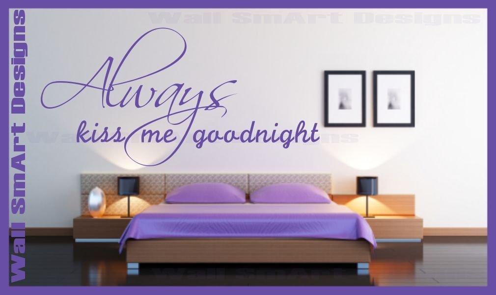 Kiss Good Night Wall Sticker Quote Decal Mural Transfer Print Art Tattoo Deco