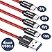 ivoler USB C Cable (USB 3.0), [4 Pack:3FT 6FTx2 10FT] Fast Charging Braided Nylon USB-A to USB C Type C Charger Cables Cord for Samsung Galaxy S10 S10e Note 10 9 S9 S8 Plus Switch (Black Red)