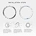 BaiHui Stainless Steel Bezel Ring Compatiable Ticwatch E Watch Bezel Adhesive Cover Anti Scratch & Collision Protector for Ticwatch E Accessory - Silver