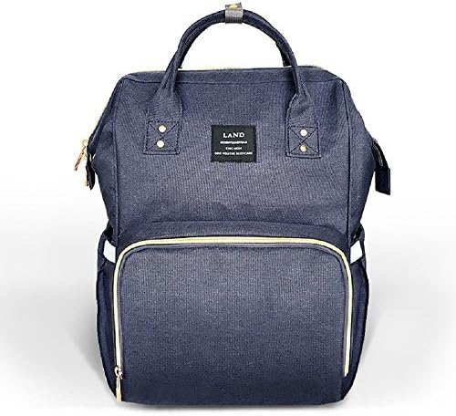 HaDlin Diaper Bags Backpack Multi-function Waterproof Nappy Bag for Large Capacity with Insulated Pockets (Dark Blue)