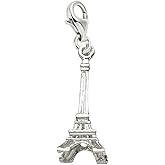 Eiffel Tower Charm With Lobster Claw Clasp, Charms for Bracelets and Necklaces