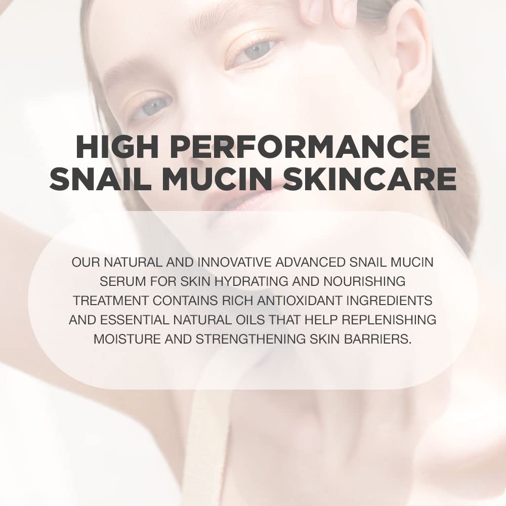 Snail Mucin Essence Serum | Advanced Snail Mucin Essence Serum | Snail Mucin Essence with High Concentrate of Snail Secretion Filtrate | Snail Serum with Natural Age-Defying Complex | Korean Essence Night Serum with 96% Snail Mucin Extracts | Korean Essence for Skin Firming Benefits | Skin Firming Snail Serum for Sensitive and All Skin Type | Formulated with Snail Mucin, Centella Asiatica and Othe
