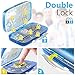 Moisture Proof Pill Sorter Organizer Box Dispenser Home Supplement Holder Portable Vitamin Jumbo Size 8 Compartment Airtight Travel Pill Container Daily Medicine