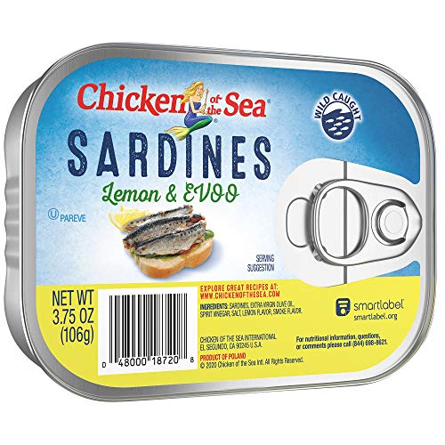 Chicken of the Sea Sardines in Lemon & Extra Virgin Olive Oil, Wild
