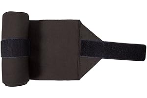 Dura-Tech Small Standing Bandage Wraps for Horses | Color Black for Small Breeds | User-Friendly Length | Durable Knit Poly Fiber | Ideal Post-Exercise Support | Secure Closure