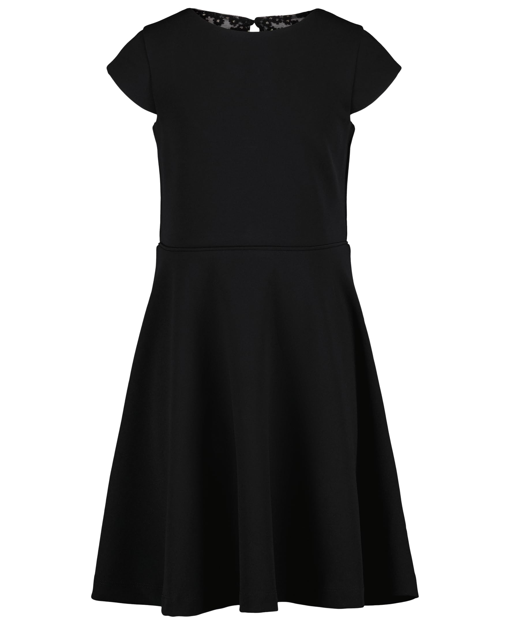 Calvin Klein Sleeveless Party Dress, Fit and Flare Silhouette, Round Neckline & Back Zip Closure, Black Crepe, 16 Image
