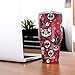 Jormungand 30 oz Tumbler with Handle and Straw Stainless Steel Vacuum Insulated Water Bottle Cup Holder Friendly Coffee Mug with Leak Proof Lid Gift for Women&Men Red Sugar Skull