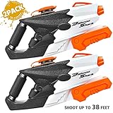 BABCOO 2 Pack Squirt Guns Water Guns for Kids Adults, 37oz High Capacity Blaster Squirt Toy Summer Water Blaster Toy for Swimming Pools Party Outdoor Beach Sand Water Fighting