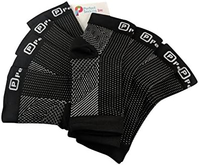 Anti-Fatigue Compression Ankle Foot Sleeve (4 Pairs) for Plantar Fasciitis Relief Socks (S/M)