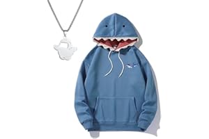 Kulikuemo Shark Graphic Hoodie Unisex Sweatshirt Soft Cotton Blend Pullover Casual Streetwear Cute Shark Hoodie for Teens