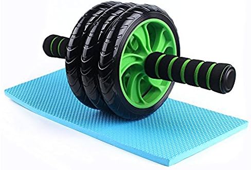 Rams Bro Exerciser Ab Wheel Ab Roller Home Gym Workout Exercise Lose Weight Fitness Equipment with Knee Pad (Three Wheel)