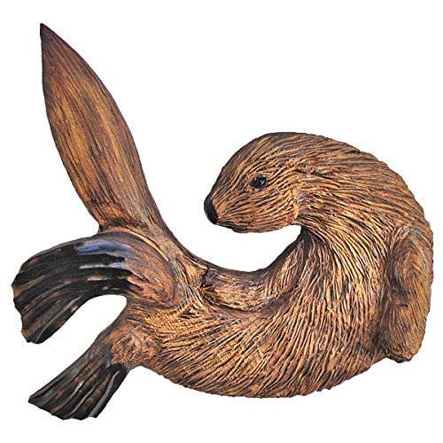 amazon com swimming sea otter version 2 wall sculpture handmade amazon com