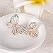 sourjas Gold Hollow Butterfly Brooch Clear Crystal Brooch Pins Elegant Women Girl Jewelry for Wedding Party