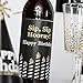 Adult 70th Birthday - Gold - Birthday Party Gift for Women and Men - Wine Bottle Label Stickers - Set of 4