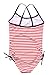 ALove Big Girls One Piece Striped Swimsuit Cross Back Swimming Costume