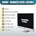 24 inch Computer Privacy Screen Filter for Widescreen Computer Monitor - 16:9 Aspect Ratio - Premium - Reversible Anti-Glare Protector - Privacy for Data Confidentiality by AirMat