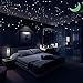 Airbin Glow in The Dark Stars Decals Stickers Pack of 446,408 Stars,1 Moon, 36 Meteor Tail and 1 Constellation Guide,Luminous Stars, Brightest Glowing Stars Decal, Wall Stickers for Kids