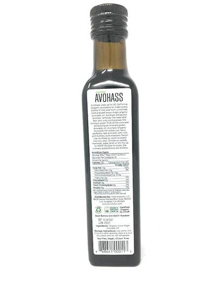 AVOHASS ORGANIC AVOCADO OIL, 8.5 FZ