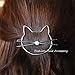 Fdesigner Cat Hair Clips Gold Fashion Hair Barrette Jewelry Cute Hairpins Accessories for Women and Girls (Silver Ⅰ)