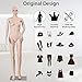 Giantex Plastic Realistic Display Head Turns Dress Form w/ Base Female Mannequin