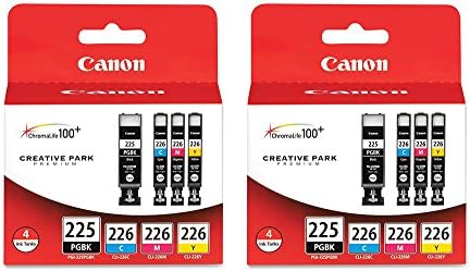 Canon PGI-225BK Black and CLI-226 C/M/Y Color Ink ldKHB Cartridges (4530B008), PGI-225BK Black, CLI-226 C/M/Y Color (2 Pack)