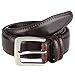 Prospero Comfort Men's Classic Dress Belt ALL Genuine Leather Double Stitch Design 1.35 inches (35mm) Cognac Brown Size 36