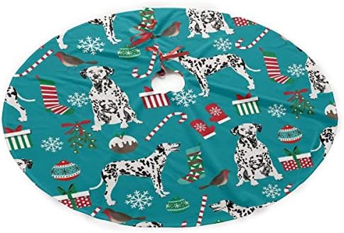Dalmatian Dogs Christmas 35" Christmas Tree Skirt for New Year Festive Decor New Year Festive Holiday Party Decoration