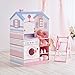 Olivia's Little World Classic Dollhouse Baby Doll Changing Station with Crib, High Chair, Sink, Washing Machine and Separate Swing for Dolls up to 18-in., Multi