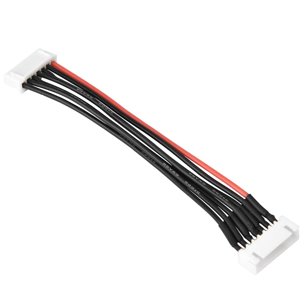 LiPo Battery Balance Charger Wire, 2S 3S 4S 6S Silicone Balance Charger Plug Wire/Connector 22AWG 100mm Balancer Cable Charger Connector Line(6S) Model Car Accessories