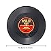 MECOWON Coasters Vinyl Record Disk Coaster for Drinks,Set of 6 Rockabilly Vinyl Coaster Set with Funny Labels, Protect Furniture from Water Marks & Damage