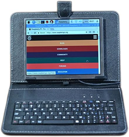 Allpartz 8 inch Display LCD Screen Monitor HDMI 1028 x 768 with Keyboard Kit for Raspberry Pi 3 B+ (B Plus)