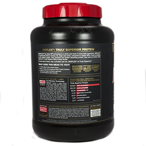 ALLMAX ISOFLEX Whey Protein Isolate, 90% Pure Protein, Amazing Taste, Vanilla, 5 Pound