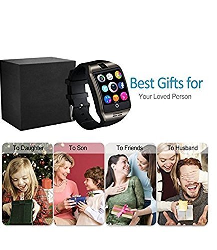 Smart Watch Bluetooth Smartwatch with Camera TouchScreen SIM Card Slot, Waterproof Phones Smart Wrist Watch Sports Fitness Tracker Compatible with iPhone Android Samsung Huawei Sony for Kids Men Women