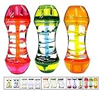 Liquid Timer 3 Pack Sensory Fidget Toy, Multi-Colored Desk Toy by Playlearn (Spiral)