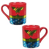 Wonder Woman Uniform Costume Ceramic Coffee Mug 14 oz, Laser Print