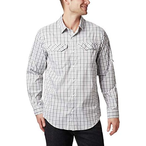 columbia men's silver ridge lite plaid long sleeve shirt